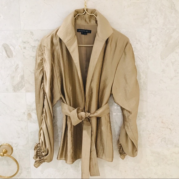 LAFAYETTE 148 {S} Gold Jacket with Sash - Picture 2 of 8